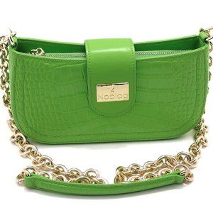Noblag Designer Women's Shoulder Bags Lovitt Green Leather